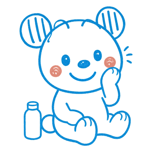 STEP 01 頬に手をあてるクマ