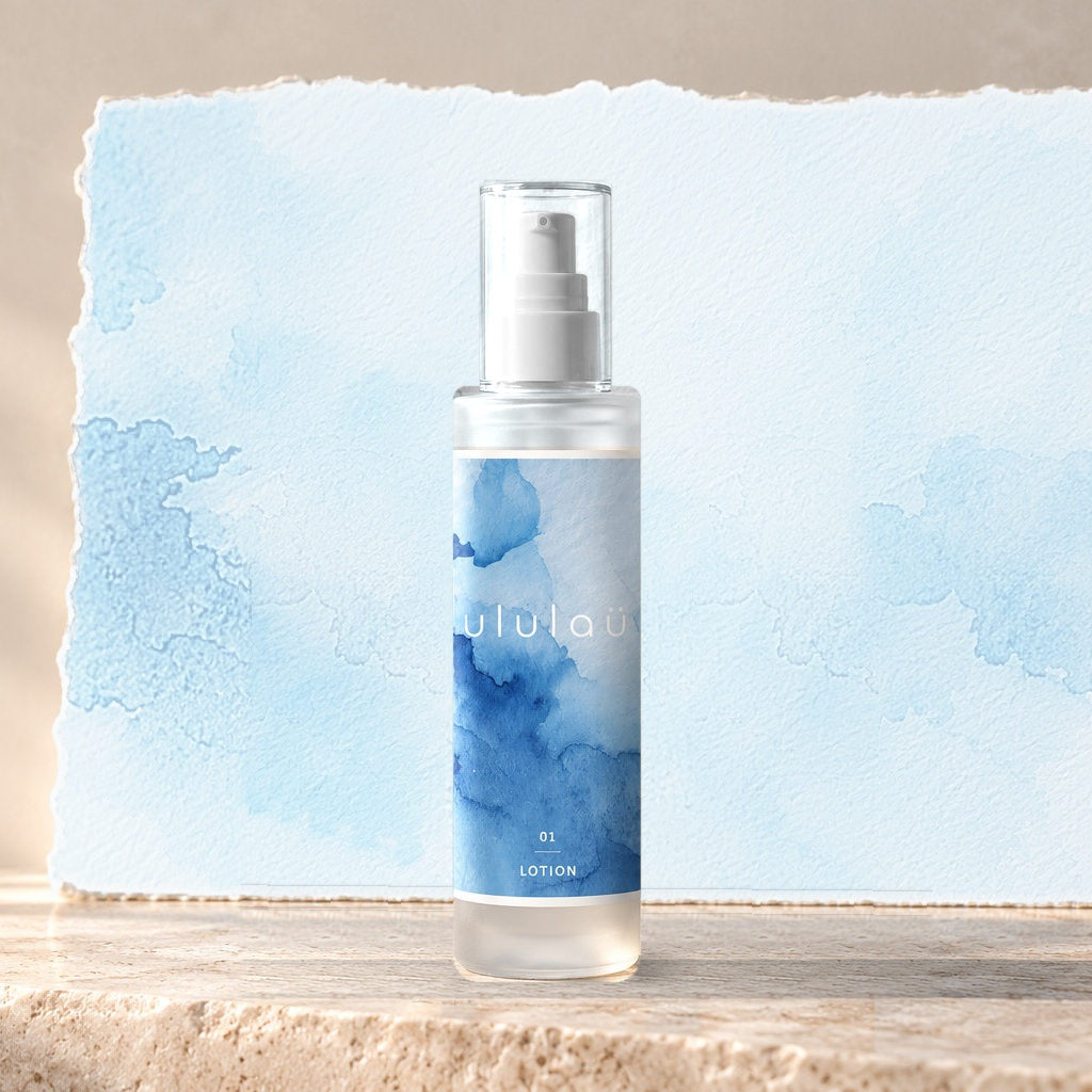 ululaü 01 ローション（化粧水）100mL の青いラベルのボトル